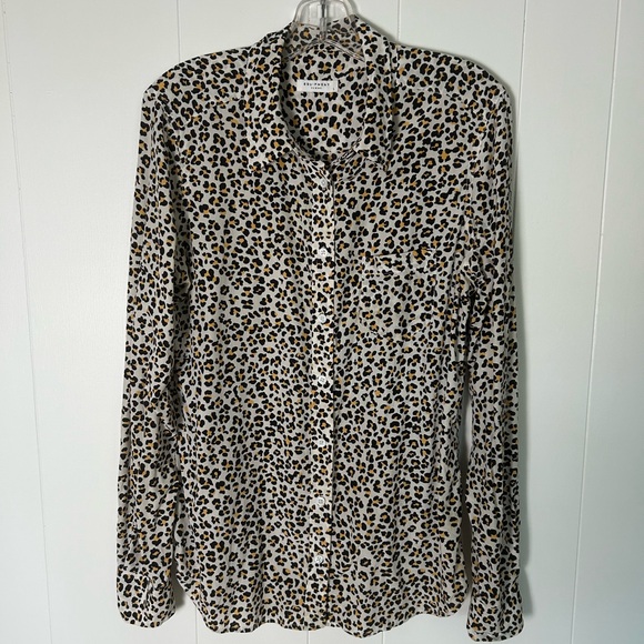 Equipment Tops - Equipment Silk Leopard Print Blouse L